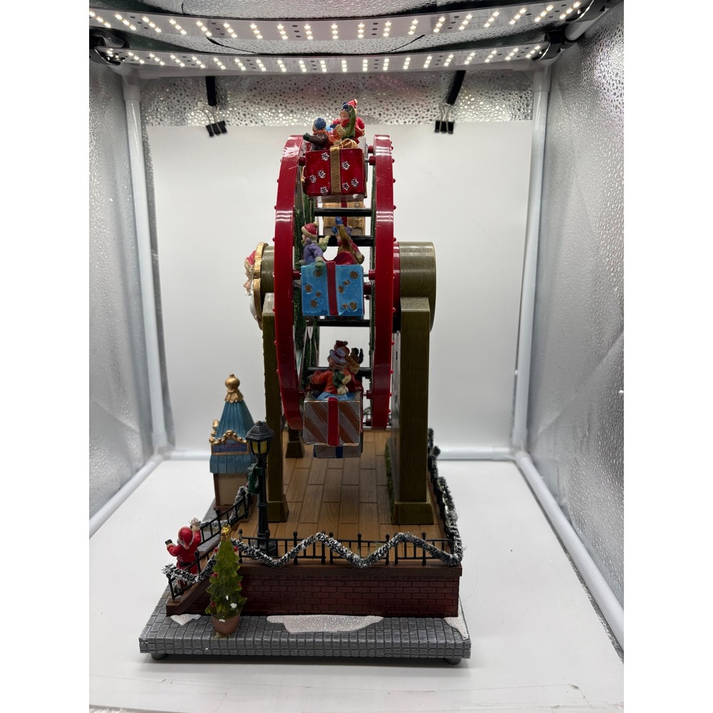 Carole Towne Krause Ferris Wheel 2015 Animated Christmas Village Lights Music - Picture 12 of 17